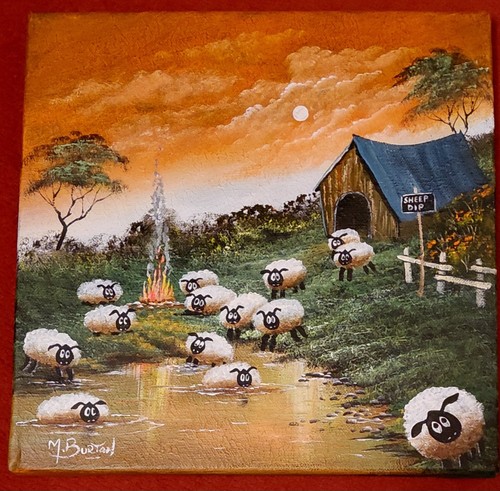 Mal burton original oil - burton,