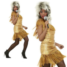 Tina Turner Costume Ladies Pop Star Singer Performer Adults Fancy Dress Legend C