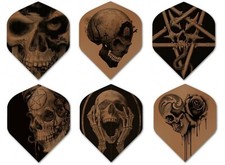 Alchemy Copper Chrome - Skull - Dart Flights - 100 Micron - Standard Shape