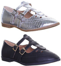 Womens Ladies T Bar Geek Shoe