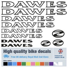 Dawes outline bike decals with