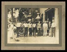 Antique Photo Firemen Posing
