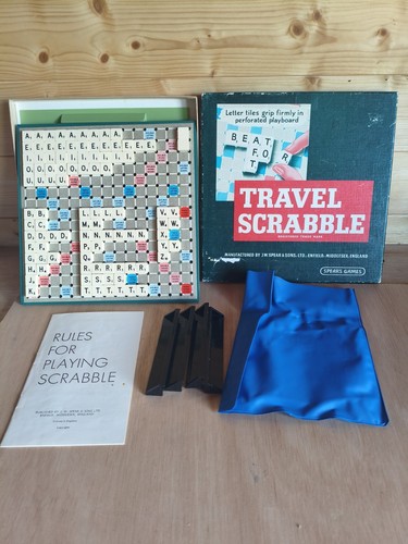 Vintage travel scrabble board - vintage,