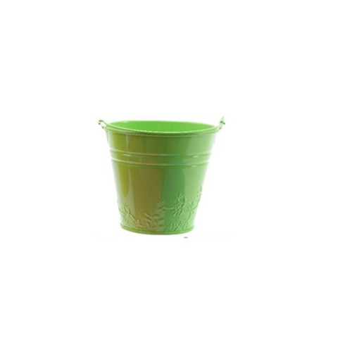 Kids metal bucket - planter, zinc