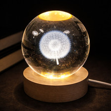 Dandelion 3D Crystal Ball