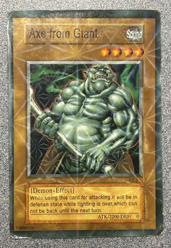 Axe from giant yugioh - giant, fake