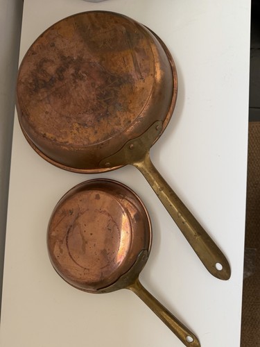 Pair vintage french copper - pair,