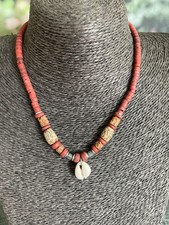 Vintage surf style bead collar necklace