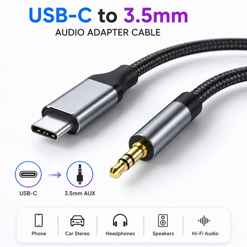 Aux cable usb type - type, c