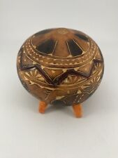 Kitsch Folk Art Peruvian Christmas Nativity Scene Gourd