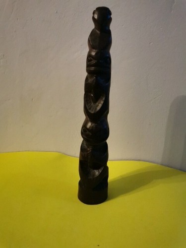 Hand carved wooden totem pole - totem,