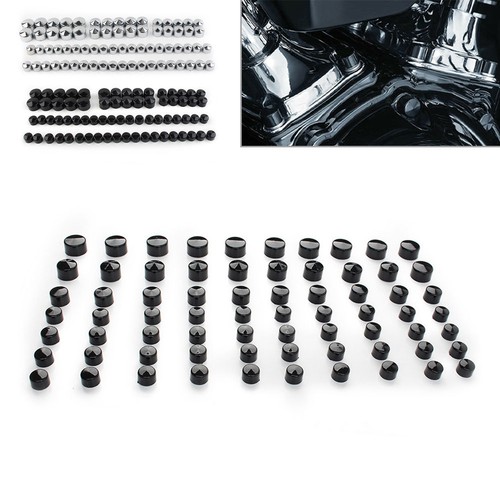 Engine bolt covers - covers, black