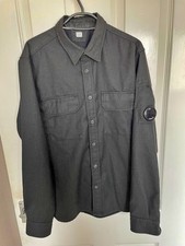 CP Company Black Mens Overshirt with Lens, Size Medium - Used, Good Condition