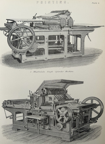 Antique print printing press - antique,