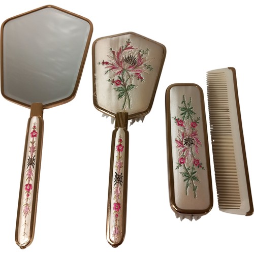 Vintage floral vanity set - floral,