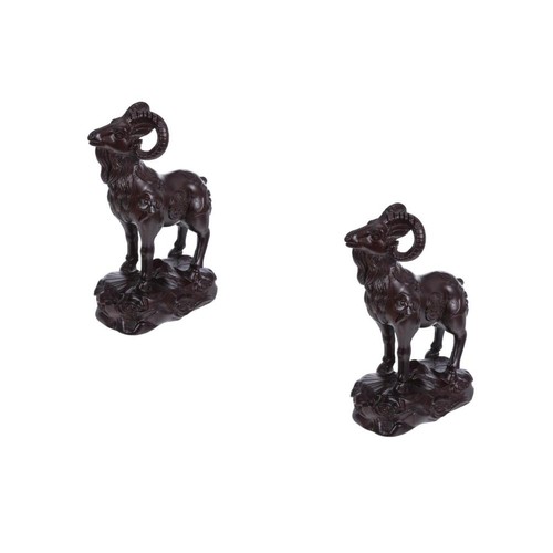 2pcs chinese goat figurines - chinese,