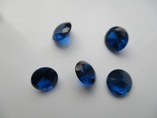 Burma Blue Synthetic Spinel – 7mm Round Cut – Faceted Loose Stone #113