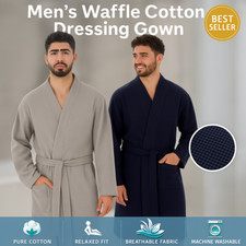 Mens dressing gown waffle - gown,
