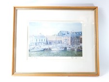 Robin Davidson Signed Framed Art Print 'Poole Quay' Frame 46 x 37cm