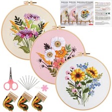 3 Sets Embroidery Kit for