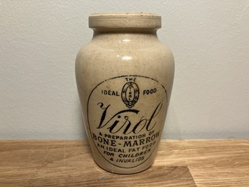 Antique virol transferred pot - virol,