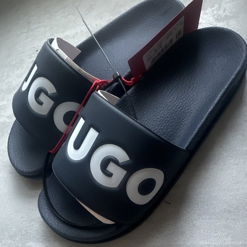 Hugo men black logo slider - hugo,