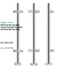 Stainless Steel Balustrade Glass Posts Clamps - Grade 316 For Toughened Glass
