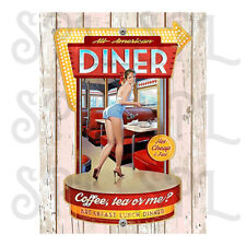 American Diner Retro vintage Replica style metal tin sign/plaque HOME Decor