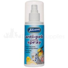 Johnson's Anti Pek Spray Stops Self Harm Plucking Cage Birds Poultry