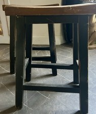 Wooden Bar Saddle Stools