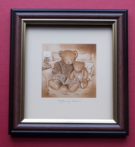 Teddy bear print framed by - print,