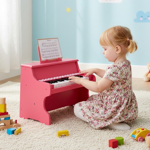 Wooden kids piano - wooden, 25