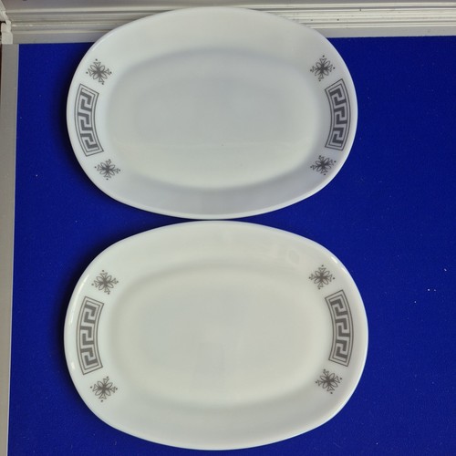 Pyrex greek key steak - steak, x2