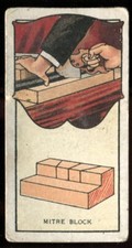 Tobacco Card, Carreras, TOOLS AND HOW TO USE THEM, 1935, Mitre Block, #43