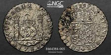 1738 Shipwreck Mexico 8 Reales Pillar Dollar silver coin - Hollandia NGC AU +COA