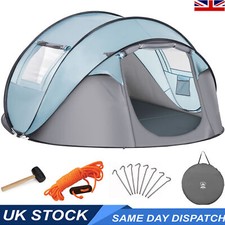 Tent 4 Person Fast Pitch Pop Up Water Proof Camping Festival Hiking Travel Beach