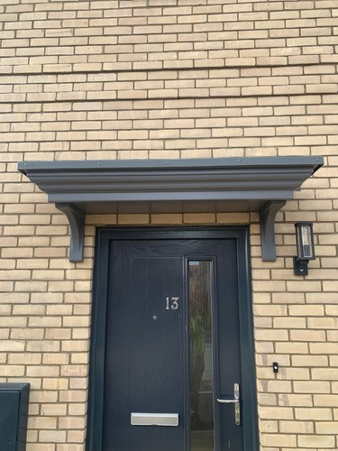 Grp door canopy flat - grp,