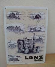 VINTAGE /RETRO STYLE JOHN DEERE LANZ BULLDOG METAL SIGN MANCAVE/WORKSHOP