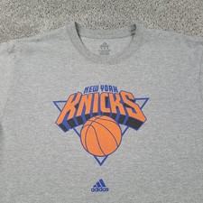 New York Knicks T-Shirt Men's Size XL  Gray Adidas NBA