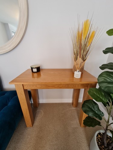 Solid oak console table - solid,