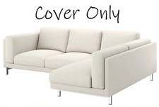 Cover for IKEA NOCKEBY 3-Seater Sofa RIGHT Chaise, White, Tallmyra Light Beige