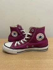 converse all star HI high tops ladies purple trainers size uk 4  lightly worn