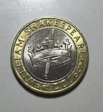 shakespeare 2 coin crown and dagger 2 pound coin William Shakespeare 