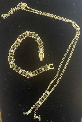 Signed goldtoned chain - ch,