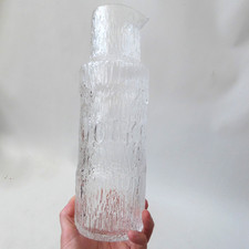 Tapio Wirkkala art glass tall pitcher jug Finlandia Vodka. 1970s iittala Finland