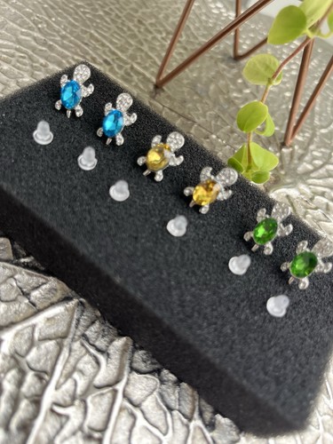 Trio turtle earrings set - trio, of