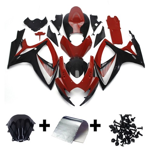 Red black silver fairing - red, for
