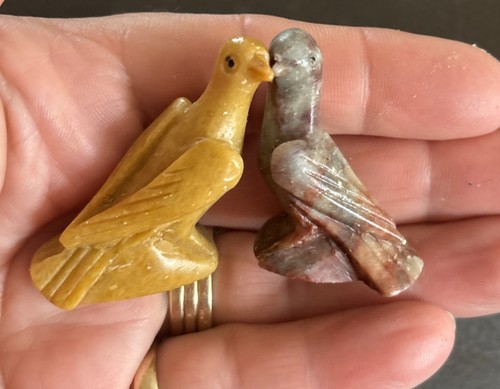 Vtg pair turtle doves pigeons - vtg,