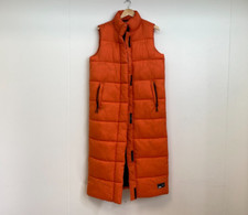 Superdry Orange Ripstop Longline Puffer Gilet UK 8