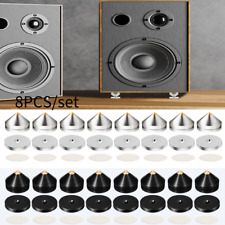 8PCS Aluminium Audio Speaker Spike Pad Base Amplifier Isolation Cone Stand Feet
